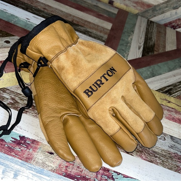 Burton Men’s Lifty Work Gloves Leather Shell & Palm Fleece Insulated NWOT Small - Picture 1 of 6